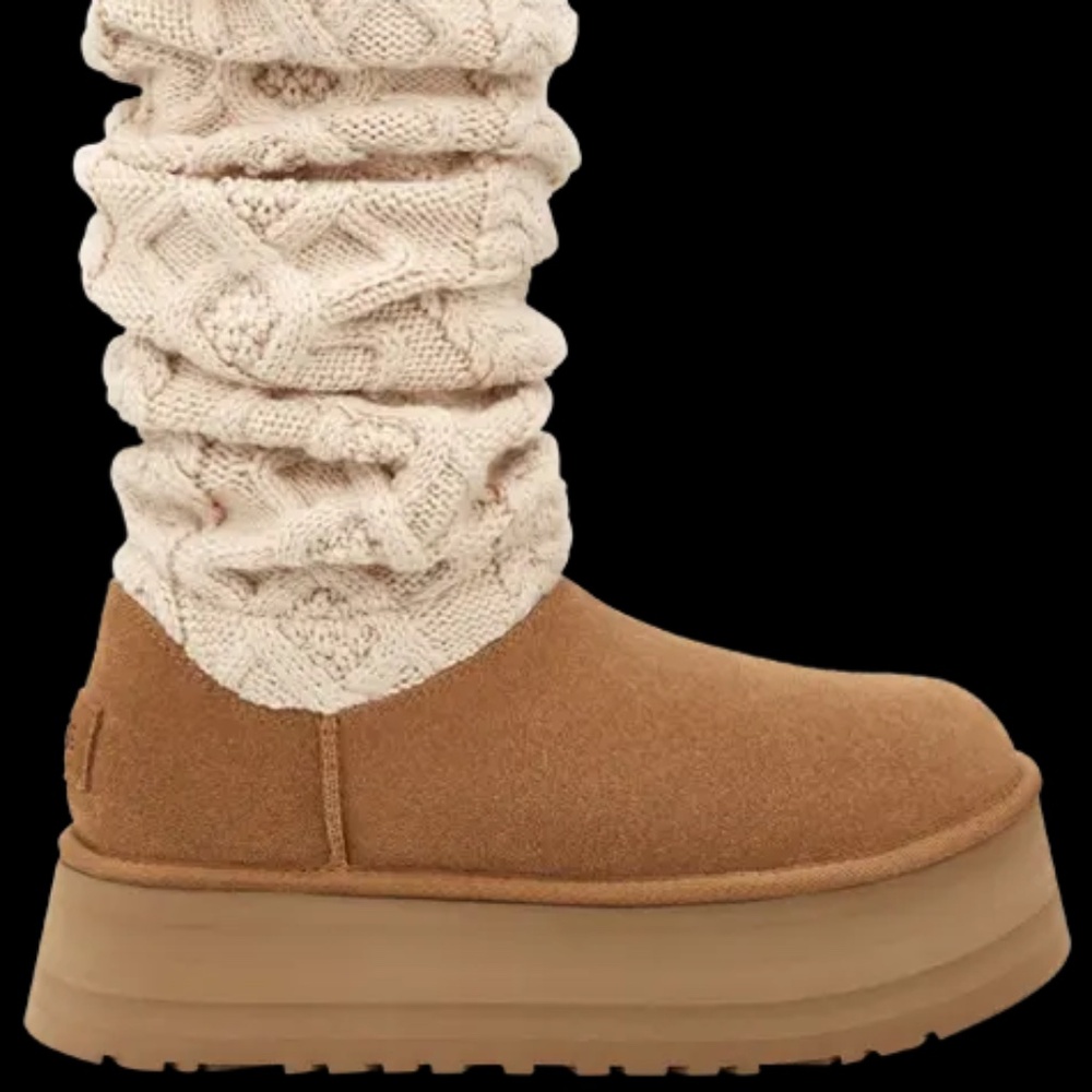 UGG Wmns Classic Sweater Letter Tall 'Chestnut'